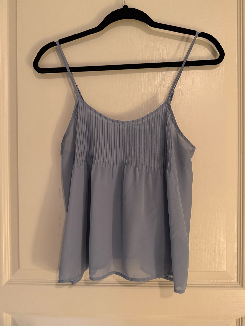 Kimchi Blue Light Blue Pleated Camisole with Spaghetti Straps
